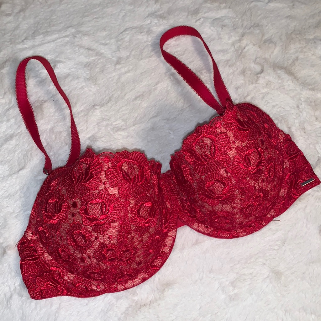 34d Victorias Secret The Miracle Red Balconet Bra